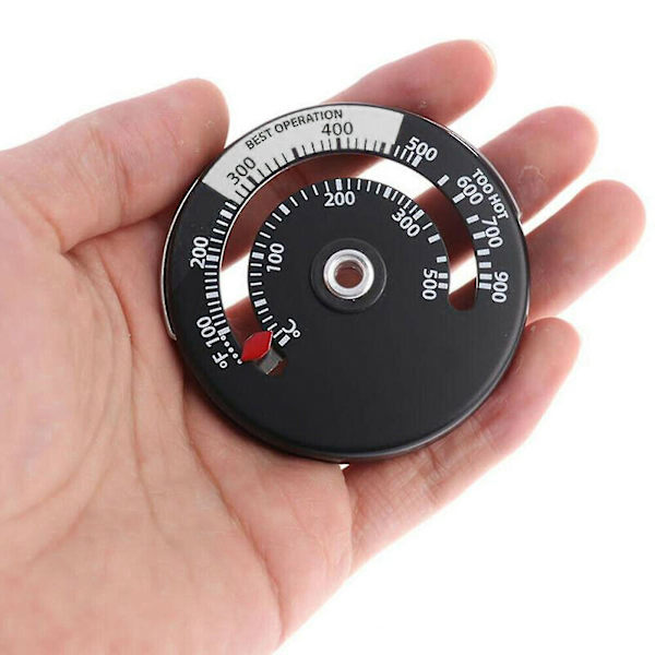 Magnetisk brændeovnsrørstermometer Pejs Ryger Brænder Temp
