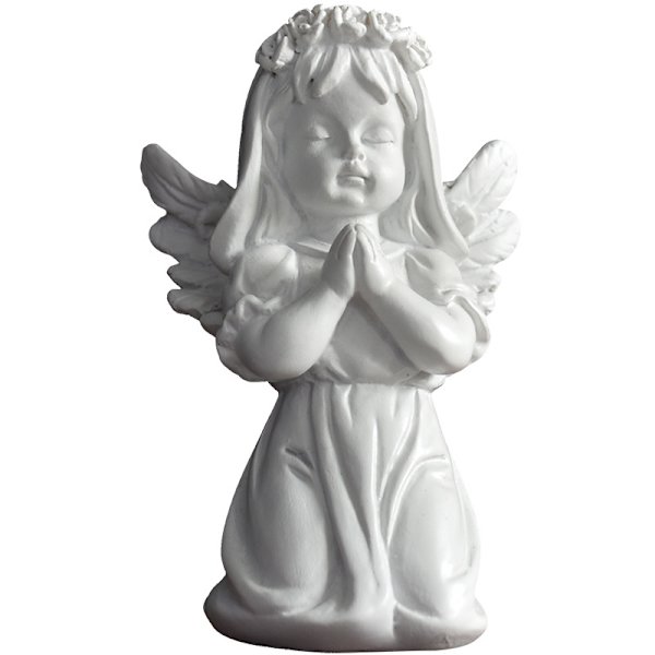 Engel Statue Kunst Dekoration Bedende Cherub Harpiks (pige)