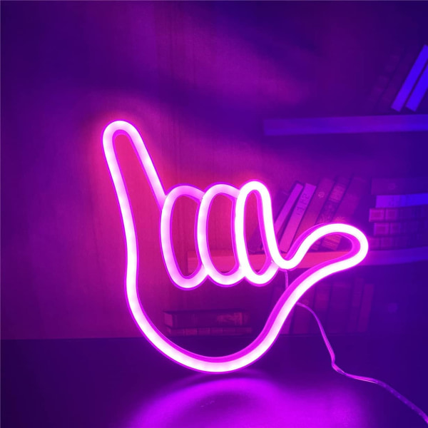 Neon håndformet hengelys - Dekorativt LED-lys, for hjemmet, 6858 | Fyndiq