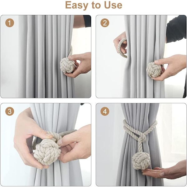 Beige Gardinband, 2 stycken Gardinband, Handgjorda Gardinband, Gardinrepband, Spänne Gard