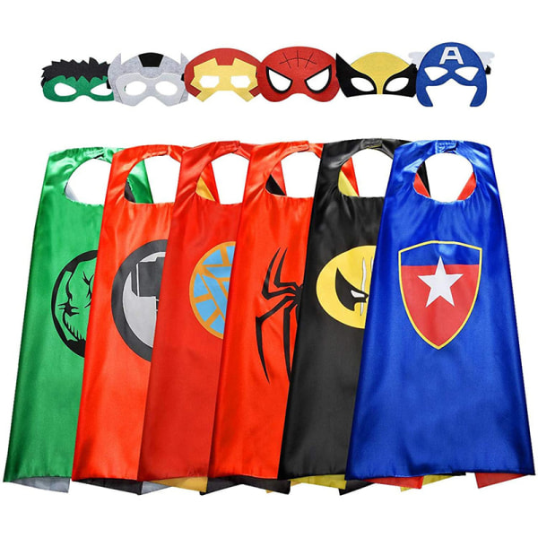 Kids Superhero Capes Set Leksaker för 3-10 år gamla pojkar Girls Party