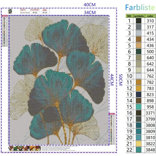 (40x50cm) Firkant Diamantmaleri 5D DIY Firkant Diamantmaleri