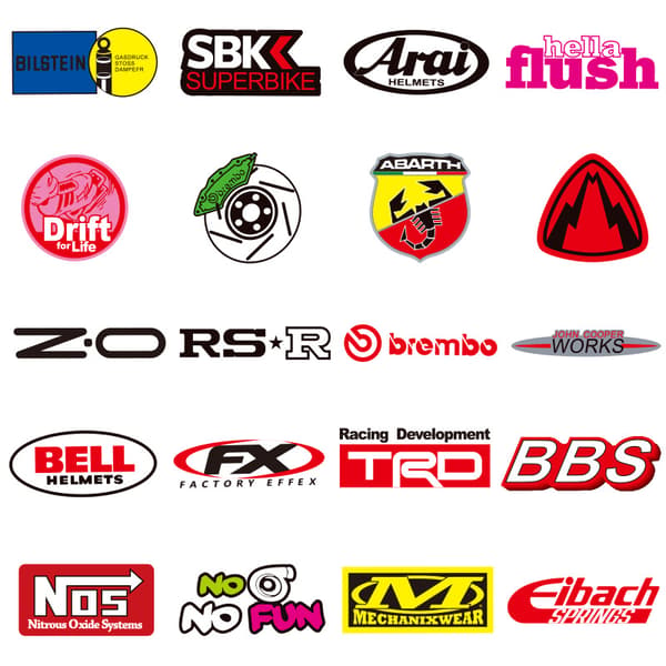 100 kpl Autoja ja moottoripyöriä JDM Trend Modification LOGO -tarroja