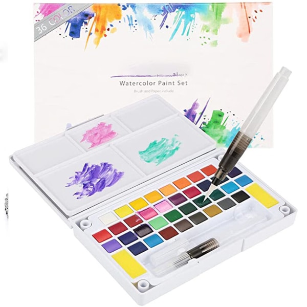 Akvarellfargesett - Akvarellboks med 36 farger for amatører