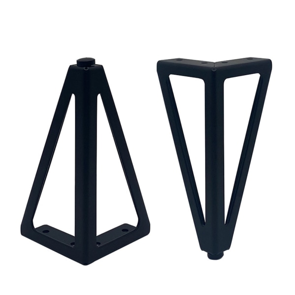 2 pakke sorte metalbordben - Udskiftelige møbelben -