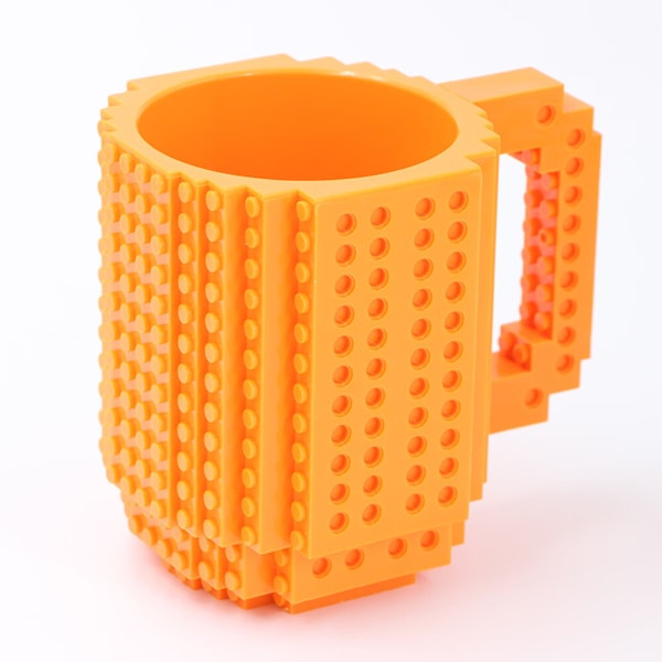 Bygge-på mursten kaffekrus, DIY Novelty Cup med Building Blo