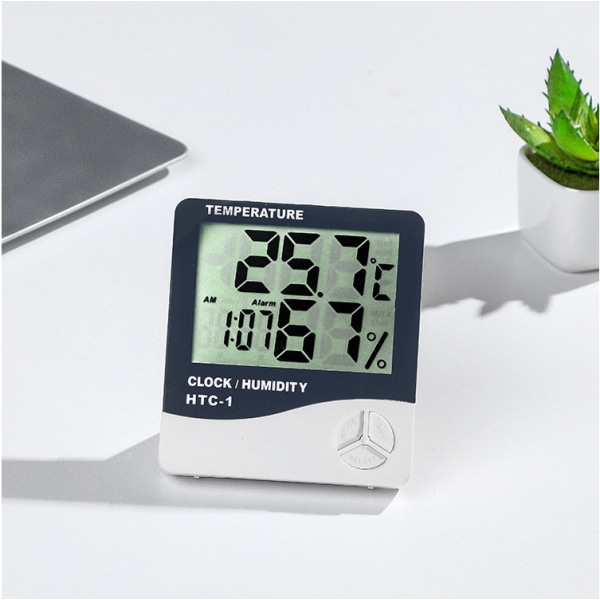 Digitalt termometer Hygrometer Innendørs værstasjon for Ho