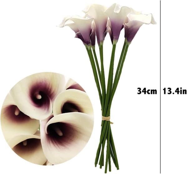 20 stk. Kunstige Real Touch Blomsterbuketter Kunstig Silke Flow