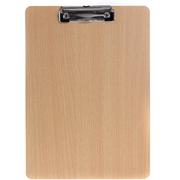2 A4 træplader med clips, ekstra tykke 4mm, clipboard til wr