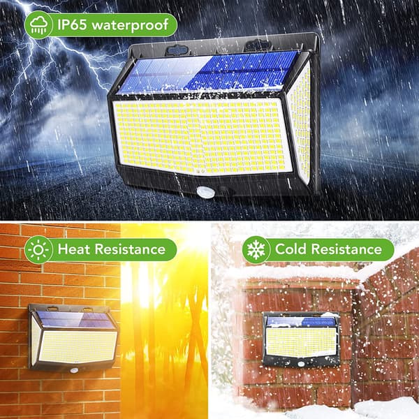 2-pack solcellslampor för utomhusbruk, [468 LED 2000 lumen 2-pack] utomhus S