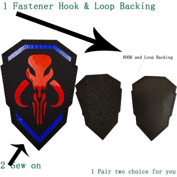 2 stk. Mythosaurus reflekterende patches - Star Wars infrarød patch