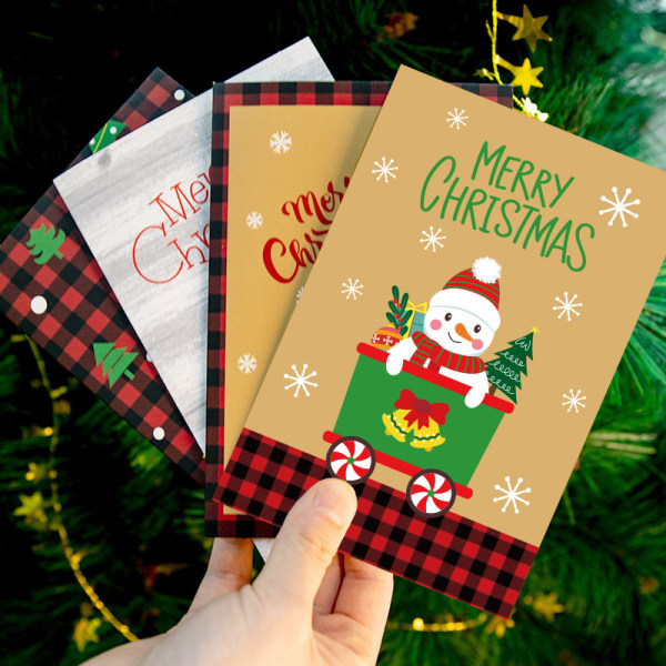 Cartes de Noël cartes-cadeaux kraft message de Noël cartes a