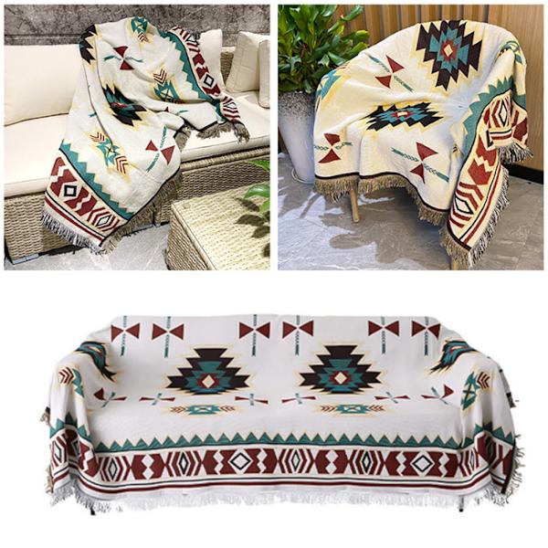 Multifunksjonelle møbeltrekk Farmhouse strikket teppe sofa C