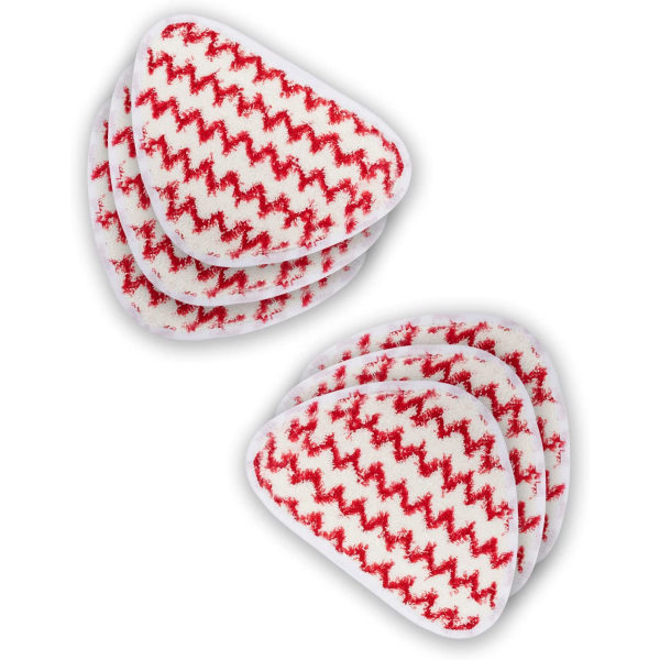 (Röd) 6 st påfyllningsdukar, för ångmopp i mikrofiber