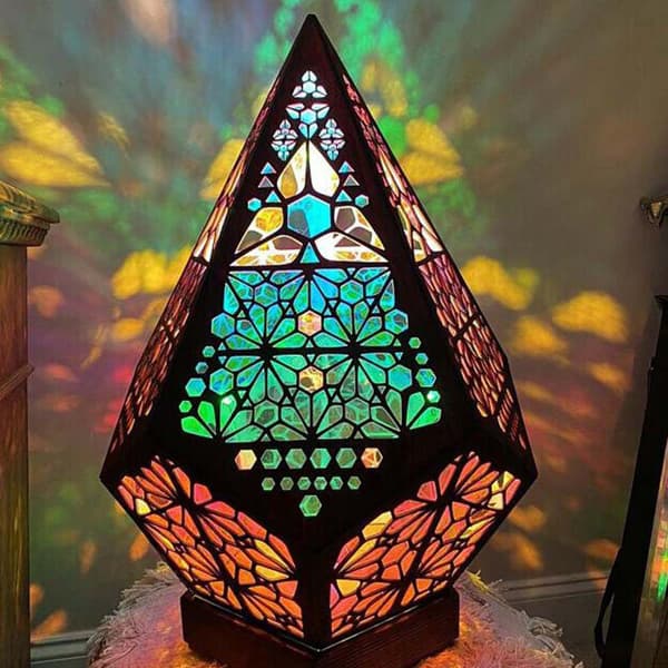 Bohemian Mosaic Starry Sky Floor Projections Lamp Table Bedside L