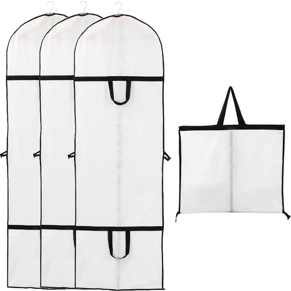 3 st långa bröllopsklänningsöverdrag 60x180cm aftonklänningsöverdrag för B