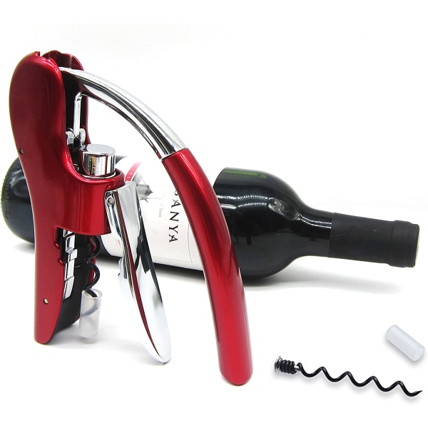 (Punainen) Astiat Professional Sinkkiseos Power Wine Opener Octopus