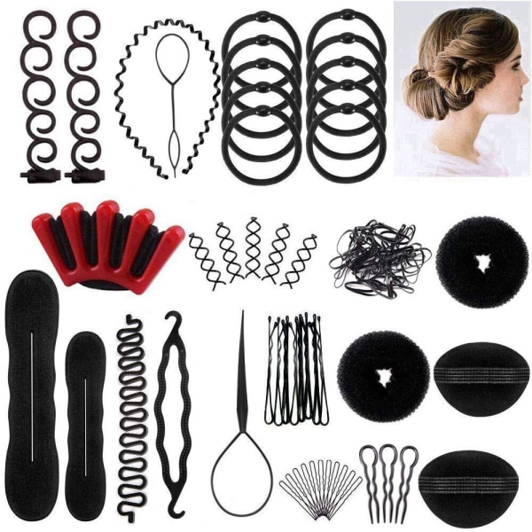 (Typ A- 25 set) Hårstyling Set, Hårdesign Styling Verktyg Acce