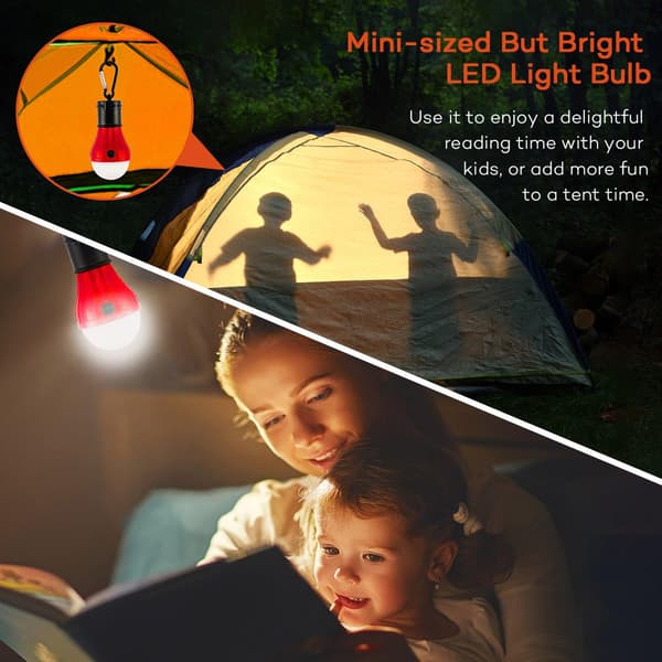 4 kpl Camping Gear ja Equipment, Compact Camping Light Bulbs, LED