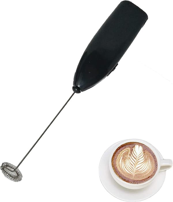 Elektrisk mini håndholdt pisker, skumfremstiller til latte cappuccino