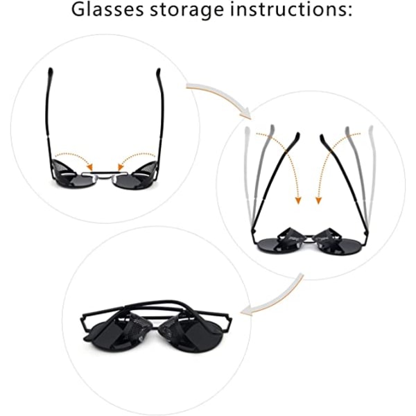 Stil runde vintage polariserede solbriller Retro briller Protectio