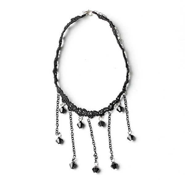 15 stk. Kvinders sorte choker-ring, pigers elastiske, strækbare, lige