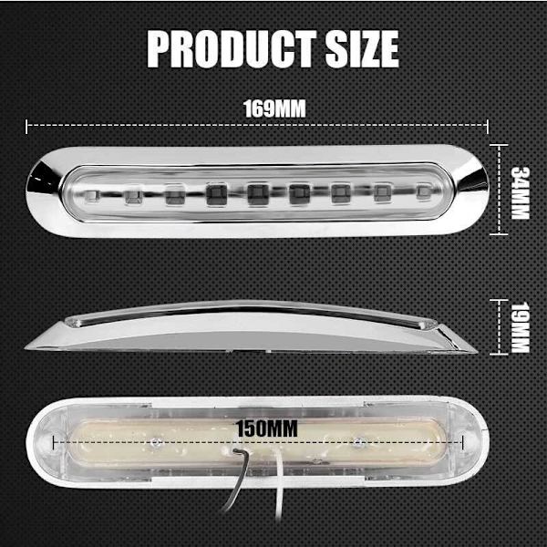 4 stk. ravfarvet 9 LED positionslys til lastbiltrailer R