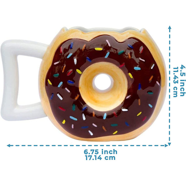 Keramisk Donut Krus - Lækker Chokolade Glasur Donut Krus w