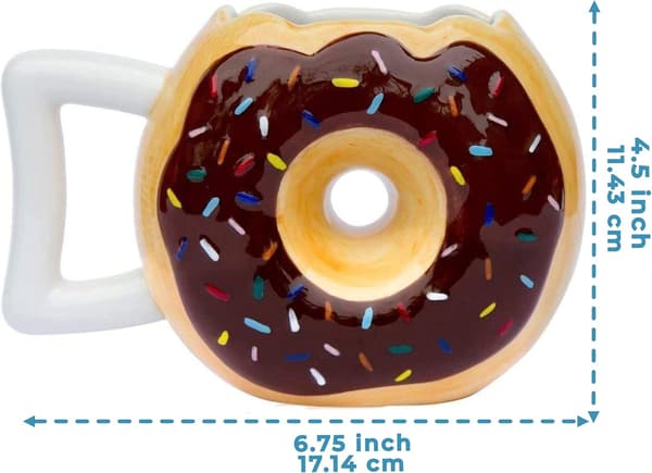 Keramisk Donut Mugg - Läcker Chokladglasyr Donut Mugg w