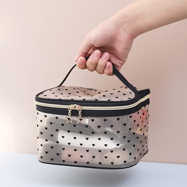 Sæt med 2 toilettasker/lommer til makeup