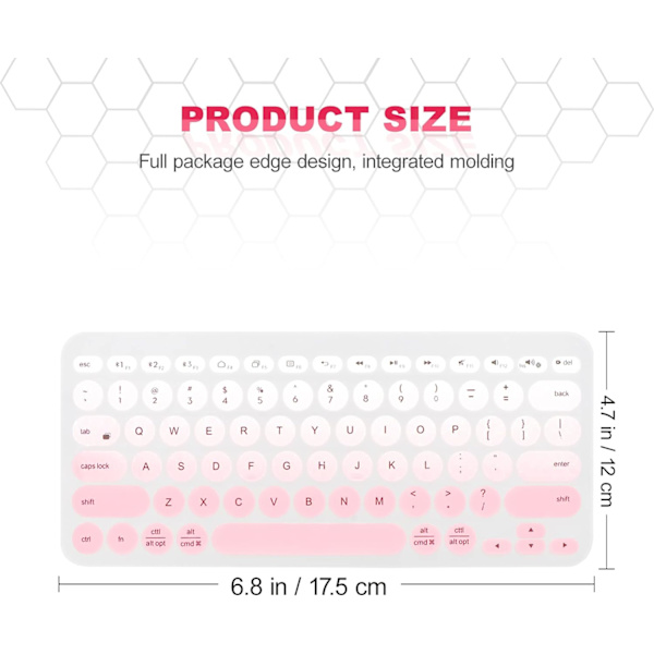 1 x Silikon tangentbordsskydd för Logitech K380 Rosa - Skyddsfilm för K380 tangentbord