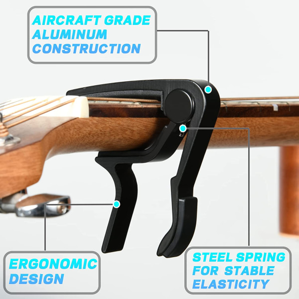 2 set folk / elektrisk gitarr stämningsklämmor aluminiumlegering woo