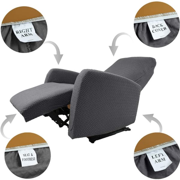 Grå full wrap gyngestoltrekk minimalistisk sofasikkerhet