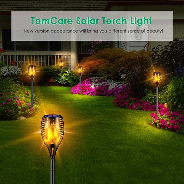 4 stycken solenergi simuleringsflamma lampa 33LED högre
