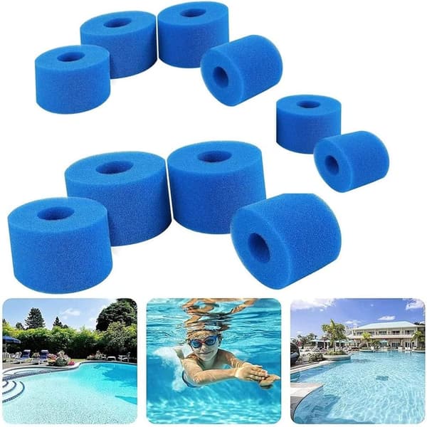 10-pack svampfilterpatroner för Bestway poolfilter, typ VI