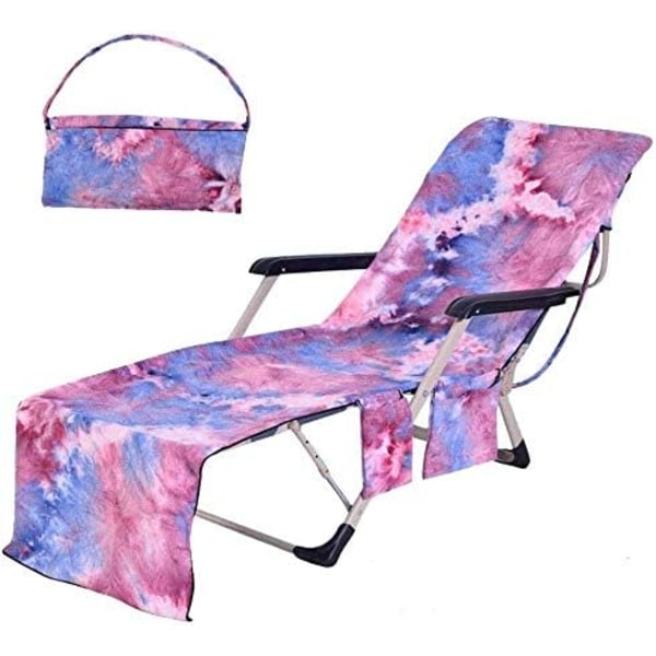 Mikrofiber Strandstolsöverdrag med Förvaringsfickor (C)