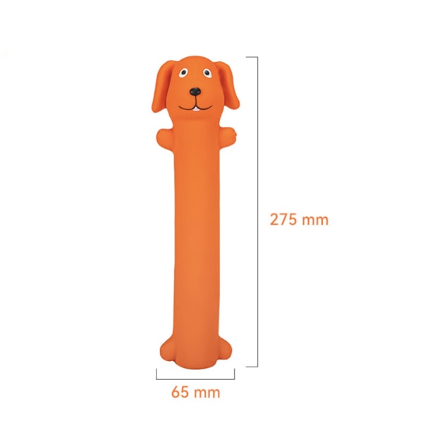 27,5 cm Latex Squeaker Hundeleker Langt Dyr Valp Squeak Interagere