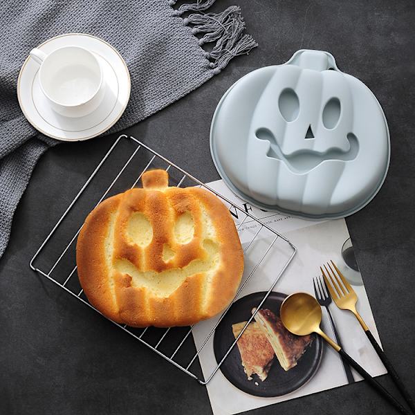 4 kappaletta Halloween-kurpitsan silikoninen mousse-kakkuvuoka leivonta P