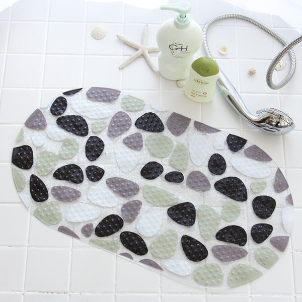 Colored Stone One Piece Bath Mat 69×38cm Baby Bath Mat Cute Appe