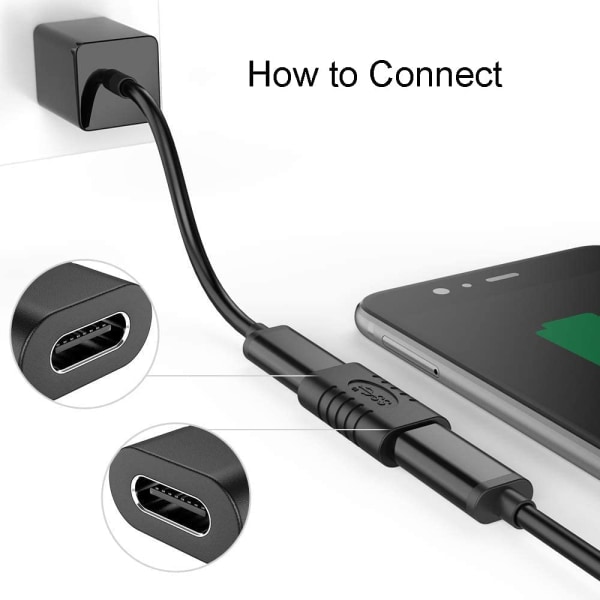 2 stk USB C-kobling, Type C hun-til-hun-adapter, USB-C USB 3