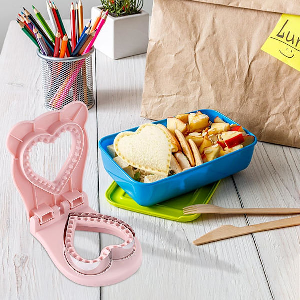 Sandwich Cutter og Sealer Hjerte Sandwich Cutters Form (Pink) San