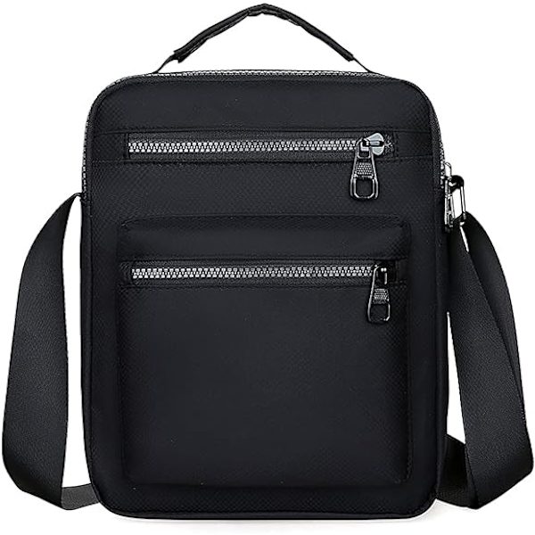 Man Bag (Svart) Liten Man Bag för Män Unisex Säkerhet Axelväska