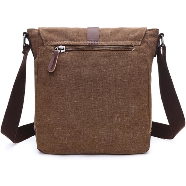 Herr Canvas Axelväska (Kaqi) Messenger Bag Canvas Väska Axelväska 16 Tums Datorväska Messenger Bag