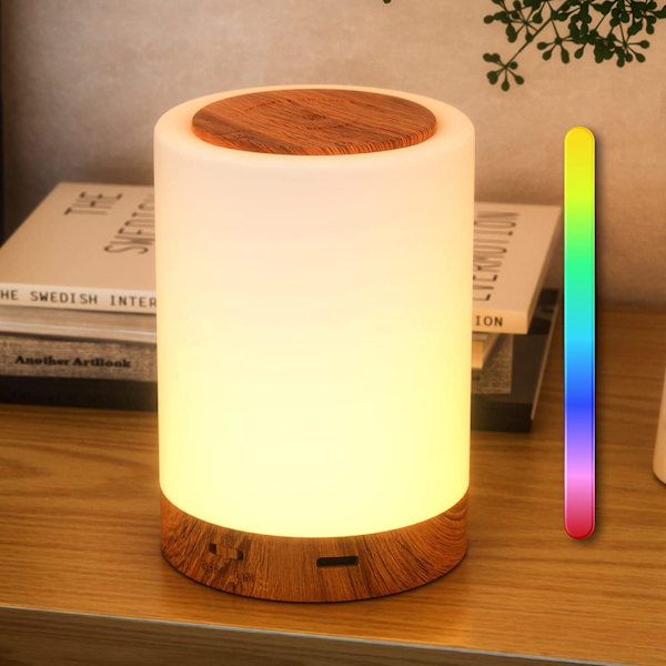 Touch Bedside Lamp LED Natlampe Trådløs Natlampe med 11 G