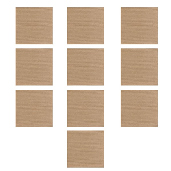 Teppefliser 30 x 30 cm Selvklebende Teppefliser Sklisikre Gjenbrukbare Teppeflater (10 stk) Khaki