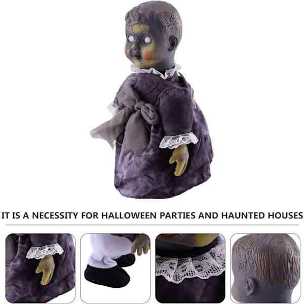 1 st Halloween läskiga dockor läskig röststyrd induktionspromenad