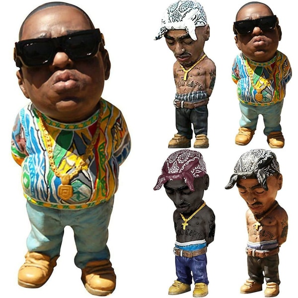 Hip Hop Legende Rapper Commemorative Resin Statue Minifigurer O