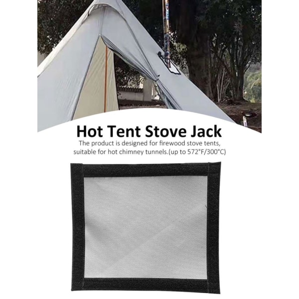 Hot Tent Stove Jack, 9" x 7,8" neliö, erittäin paloa hidastava kuusi