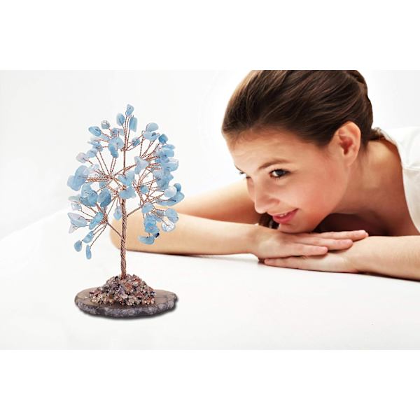Helbredende krystallpengetre for chakrahealing Feng Shui-formue, lykke