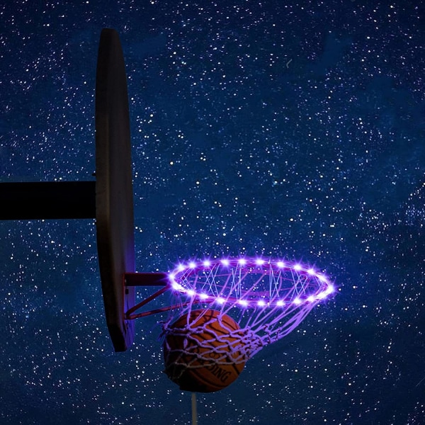 Basketball Light Up Hoop Net, Skift farver med fjernbetjening, Heavy Du